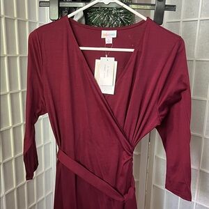LuLaRoe Burgundy Wrap Dress